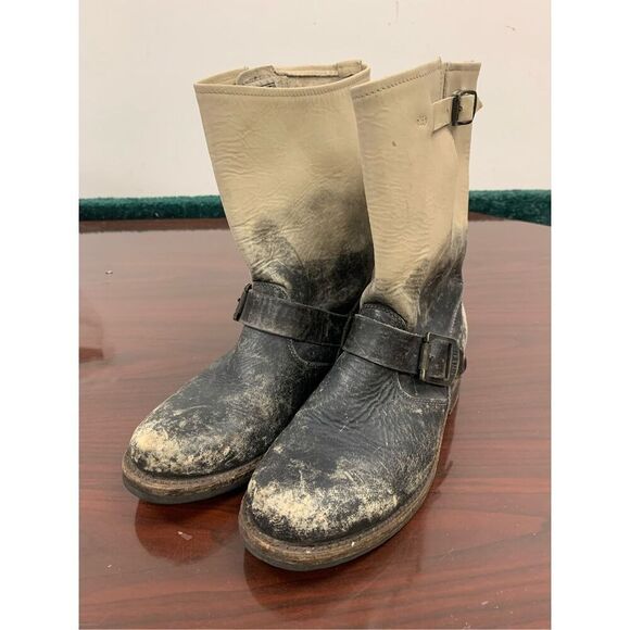 FRYE Veronica Short Ombre Stonewash Mid Calf Boots Women's Size 6.5 - Picture 5 of 11